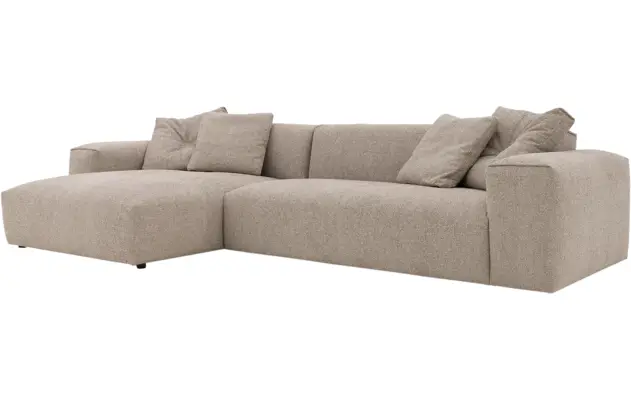 Goossens loungebank lago bruin stof - 8252191-{merk}-lago-bank-stof-bruin-07